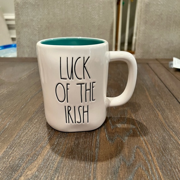 NEW! Rae Dunn “Luck of the Irish” mug with rainbow on other side! - Picture 1 of 4